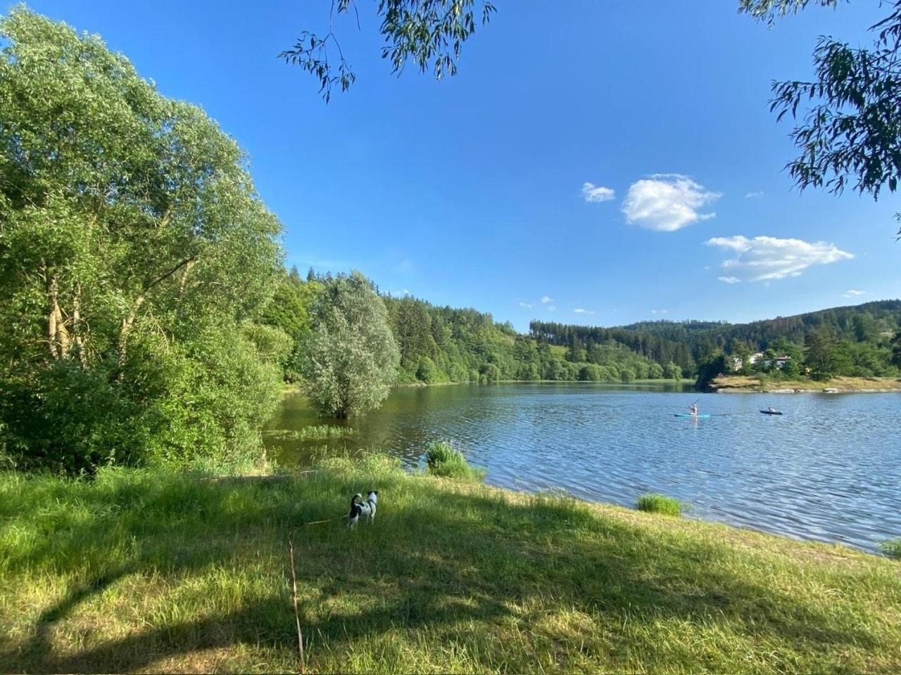 Pension Und Ferienwohnung Am Teich Schleiz Esterno foto